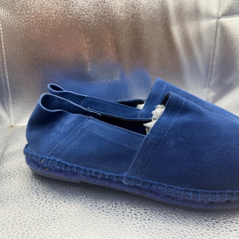 Size 10T Tom Ford Suede Barnes Espadrilles Navy Blue Mens Slip On Casual Shoes - Picture 3 of 9